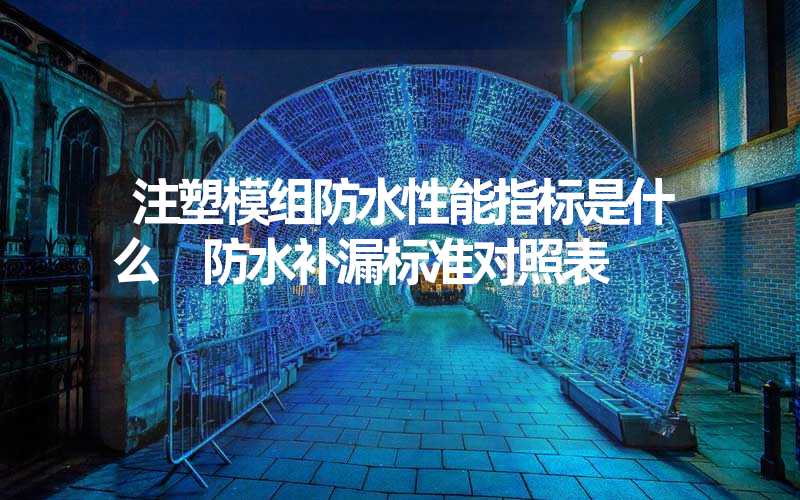注塑模组防水性能指标是什么 防水补漏标准对照表